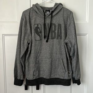 NBA Gray and Black Hooded Sweatshirt Size Medium